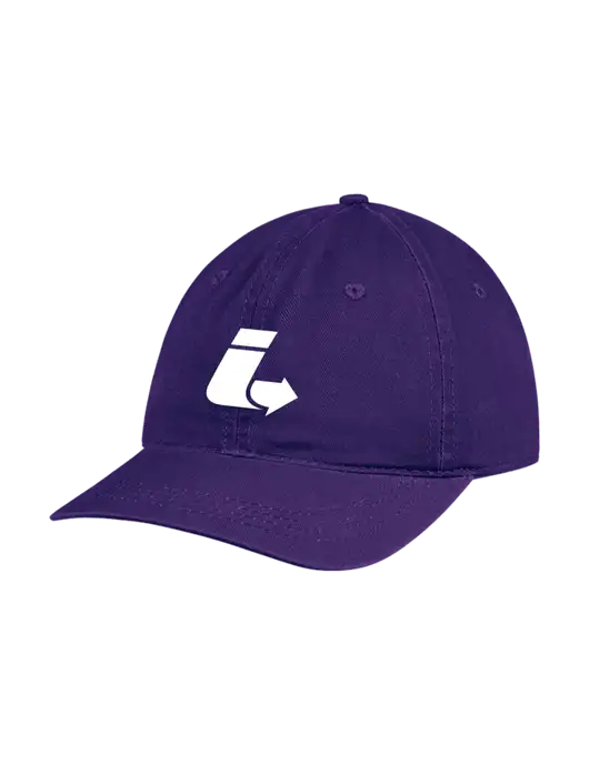 Garment Washed Unstructured Twill Purple Cap w/Impact Logistics Logo