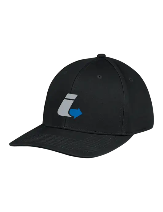 Premium Modern Structured Twill Black Snapback Cap w/Impact Logistics Logo