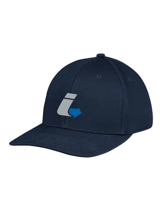 Premium Modern Structured Twill Navy Snapback Cap w/Impact Logistics Logo
