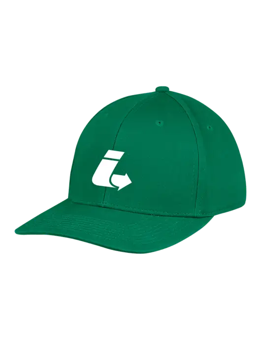 Premium Modern Structured Twill Kelly Green Snapback Cap w/Impact Logistics Logo