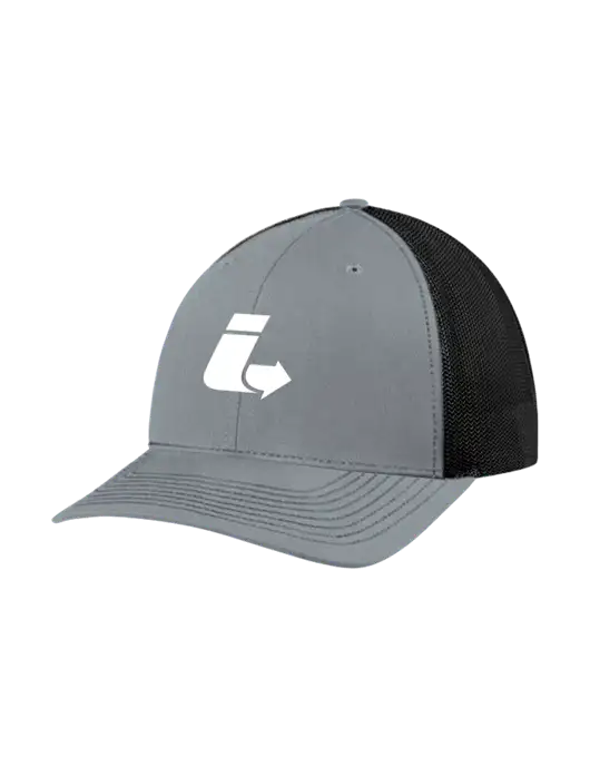Richardson Adjustable Snapback Original 112 Trucker Cap Heather Grey w/Black Mesh w/Impact Logistics Logo