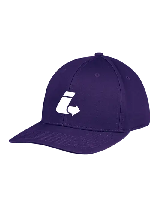 Premium Modern Structured Twill Purple Snapback Cap w/Impact Logistics Logo