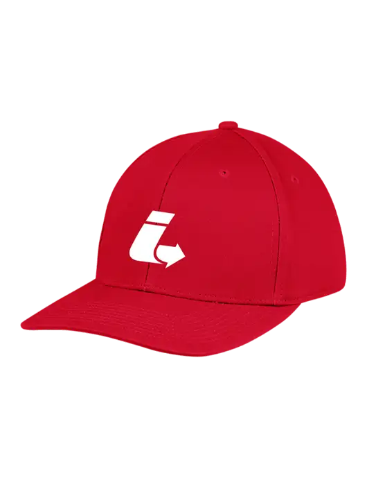 Premium Modern Structured Twill Red Snapback Cap w/Impact Logistics Logo