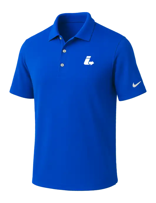 NIKE Royal Dri-Fit Micro Pique Polo w/Impact Logistics Logo