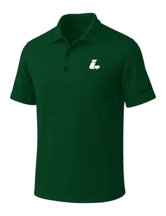 NIKE Dark Green Dri-Fit Micro Pique Polo w/Impact Logistics Logo