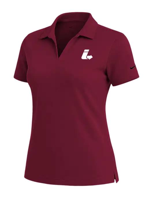 NIKE Cardinal Womens Dri-Fit Micro Pique Polo w/Impact Logistics Logo