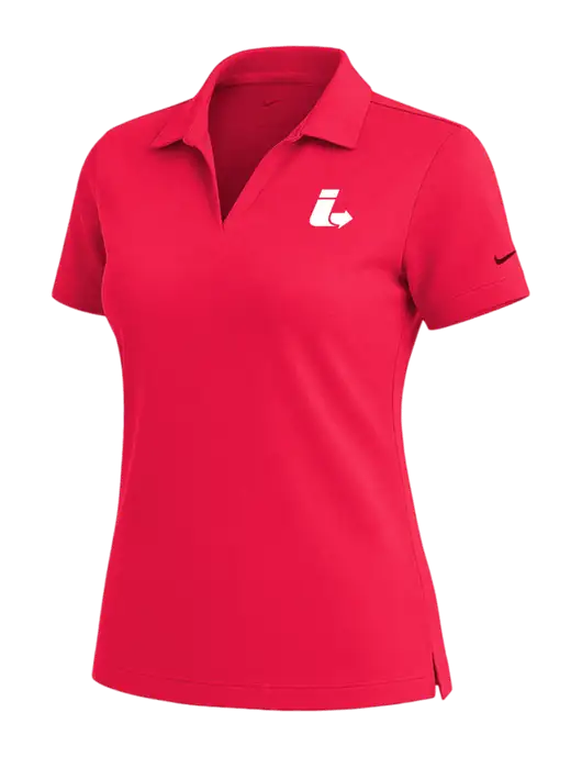 NIKE Red Womens Dri-Fit Micro Pique Polo w/Impact Logistics Logo