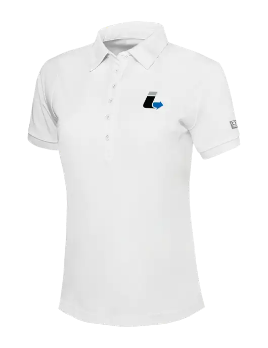 OGIO Womens Bright White Jewel Polo w/Impact Logistics Logo