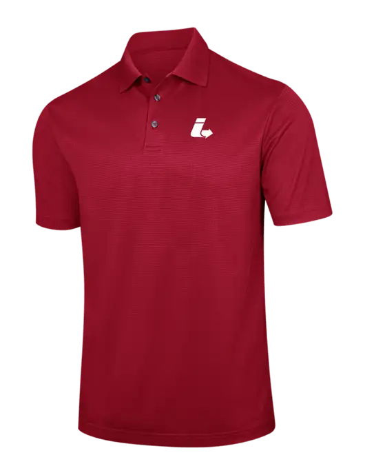 Red Performance Fine Jacquard Polo w/Impact Logistics Logo
