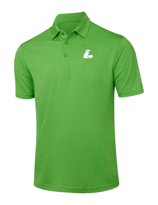 Kelly Green Heather Contender Polo w/Impact Logistics Logo
