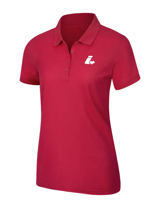 Red Womens Core Classic Pique Polo w/Impact Logistics Logo