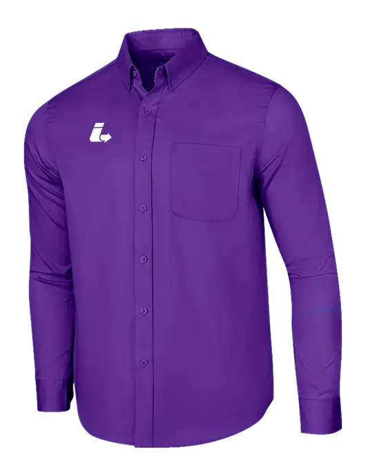 Long Sleeve Purple Superpro React Twill Shirt w/Impact Logistics Logo