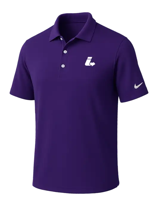 NIKE Purple Dri-Fit Micro Pique Polo w/Impact Logistics Logo