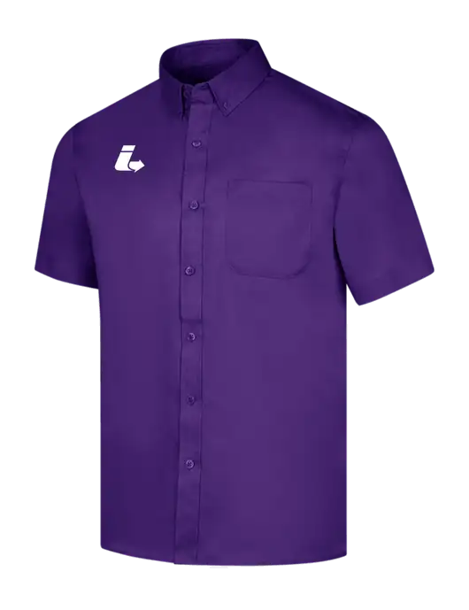 Short Sleeve Purple Superpro React Twill Shirt w/Impact Logistics Logo