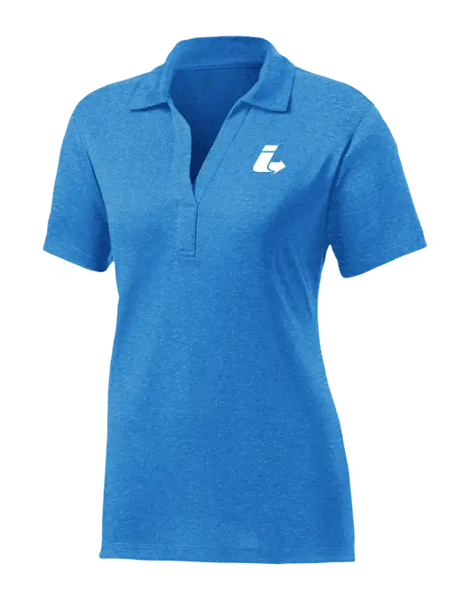 Womens Sapphire Blue Heather Contender Polo w/Impact Logistics Logo