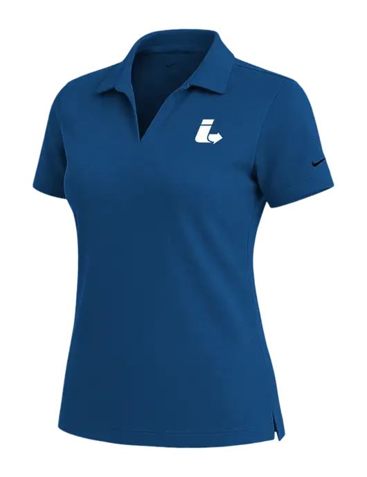 NIKE Dark Royal Womens Dri-Fit Micro Pique Polo w/Impact Logistics Logo