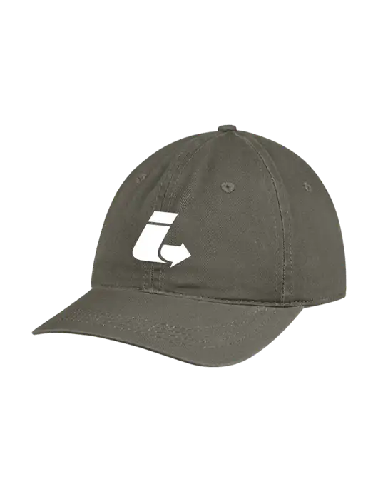 Garment Washed Unstructured Twill Olive Cap w/Impact Logistics Logo