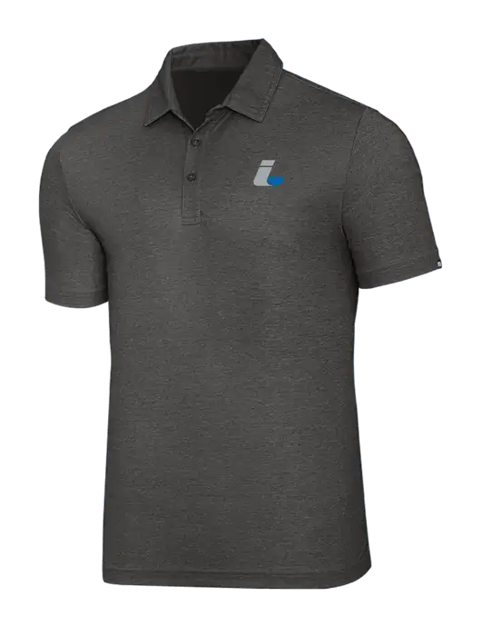TravisMathew Black Heather Oceanside Polo w/Impact Logistics Logo