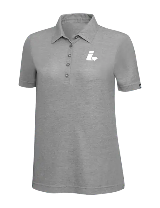 TravisMathew Grey Heather Womens Oceanside Polo w/Impact Logistics Logo
