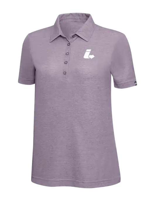 TravisMathew Light Purple Heather Womens Oceanside Polo w/Impact Logistics Logo