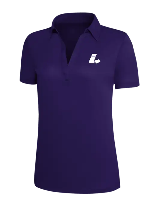 Purple Silk Touch Womens Performance Polo w/Impact Logistics Logo