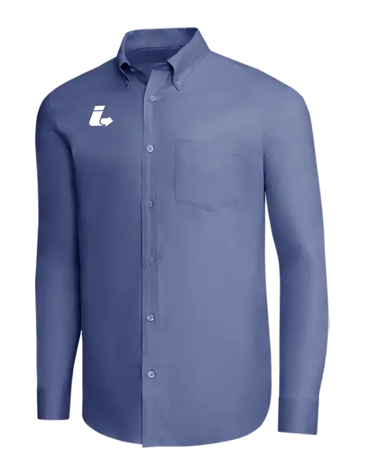 Brooks Brothers Light Navy Wrinkle-Free Stretch Pinpoint Shirt w/Impact Logistics Logo