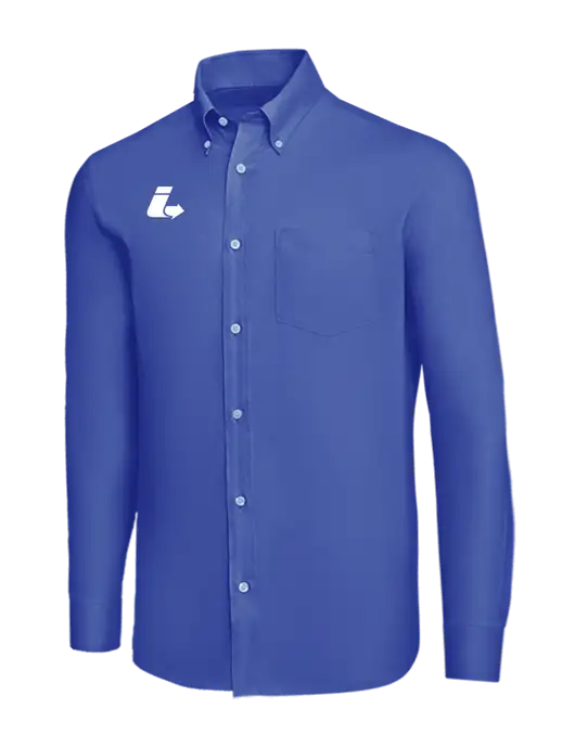 Brooks Brothers Dark Royal Wrinkle-Free Stretch Nailhead Shirt w/Impact Logistics Logo
