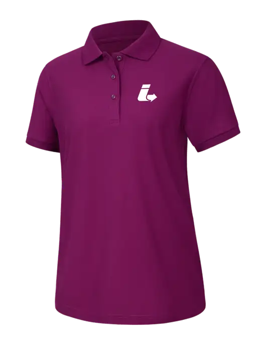 Womens Light Plum Silk Touch Polo w/Impact Logistics Logo