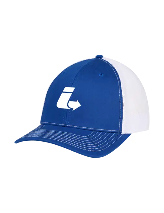 Richardson Adjustable Snapback Original 112 Trucker Cap Royal w/White Mesh w/Impact Logistics Logo