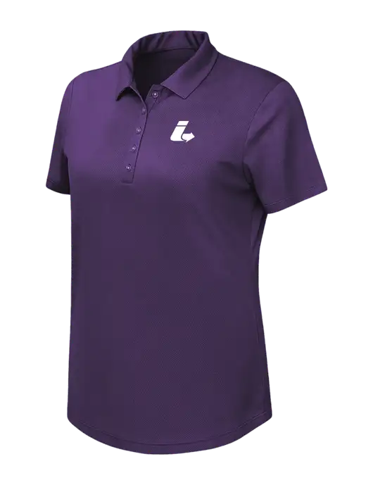 Callaway Womens Birdseye Purple Polo w/Impact Logistics Logo
