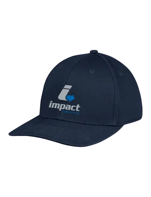 Premium Modern Structured Twill Navy Snapback Cap w/Impact Logistics Logo