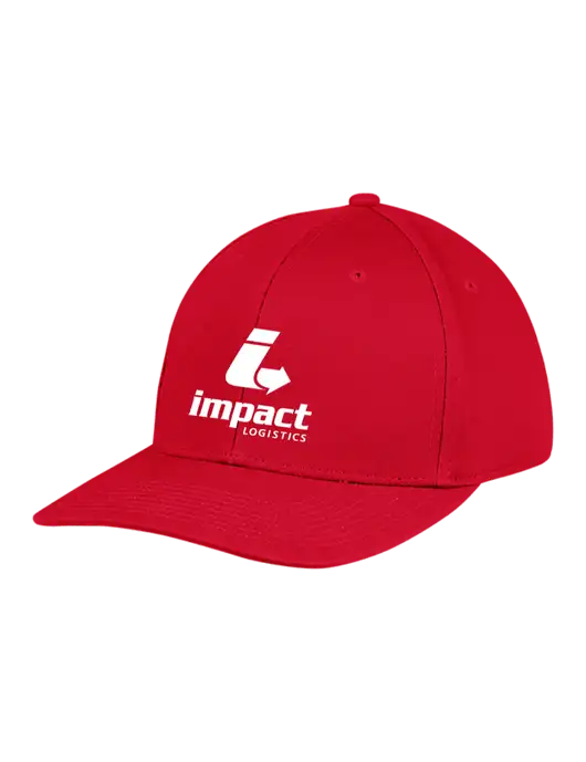 Premium Modern Structured Twill Red Snapback Cap w/Impact Logistics Logo