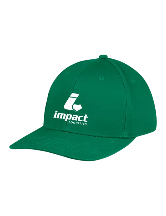 Premium Modern Structured Twill Kelly Green Snapback Cap w/Impact Logistics Logo