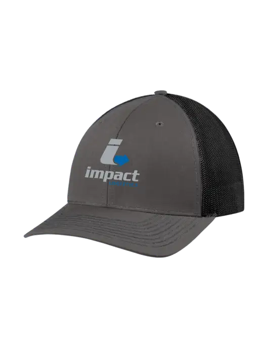 Richardson Adjustable Snapback Original 112 Trucker Cap Dark Grey w/Black Mesh w/Impact Logistics Logo