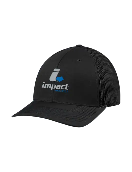 Richardson Adjustable Snapback Original 112 Trucker Cap Black w/Black Mesh w/Impact Logistics Logo