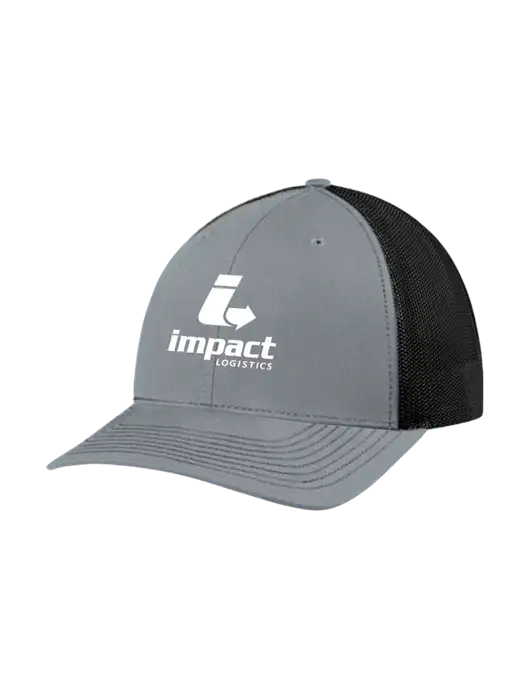 Richardson Adjustable Snapback Original 112 Trucker Cap Heather Grey w/Black Mesh w/Impact Logistics Logo