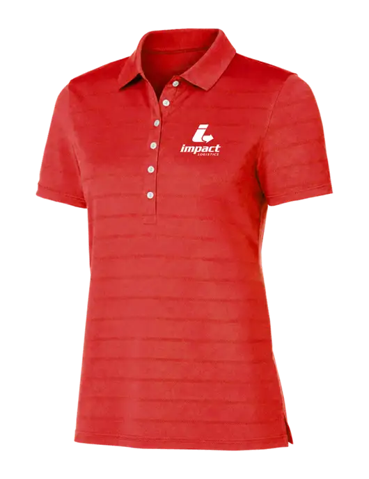 Callaway Womens Red Ventilated Polo w/Impact Logistics Logo