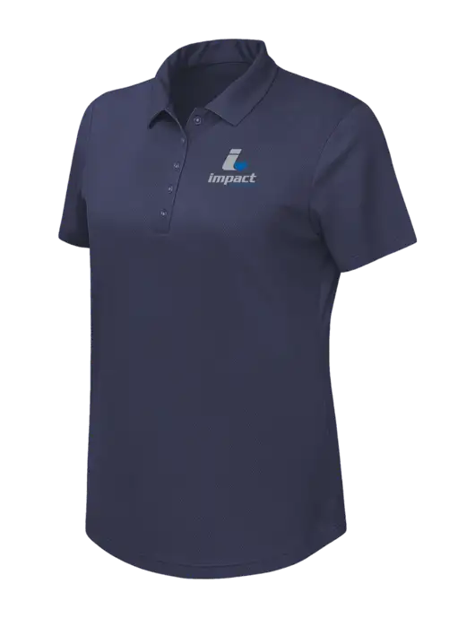 Callaway Womens Birdseye Navy Polo w/Impact Logistics Logo