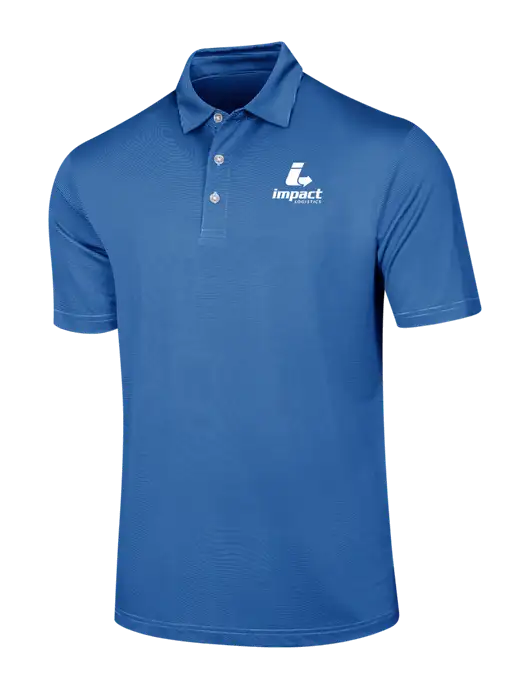 Callaway Royal Blue Fine Line Stripe Polo w/Impact Logistics Logo