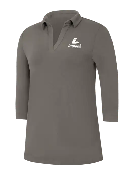 Womens Dark Grey Luxe Knit Tunic w/Impact Logistics Logo