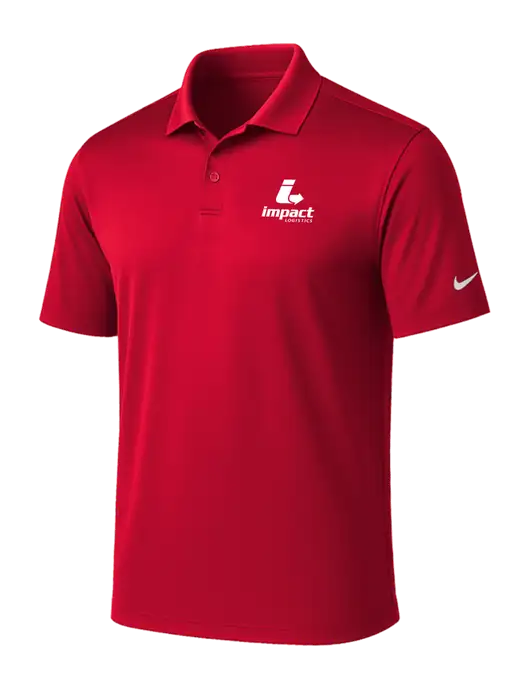 NIKE Red Victory Solid Polo w/Impact Logistics Logo