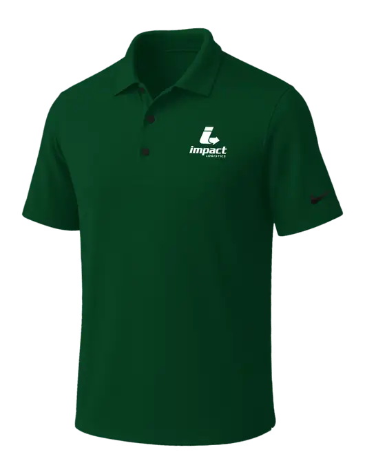 NIKE Dark Green Dri-Fit Micro Pique Polo w/Impact Logistics Logo