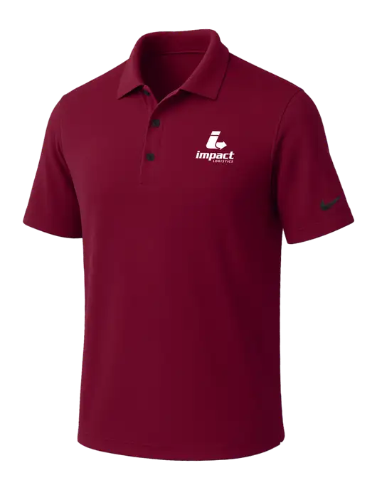 NIKE Cardinal Dri-Fit Micro Pique Polo w/Impact Logistics Logo