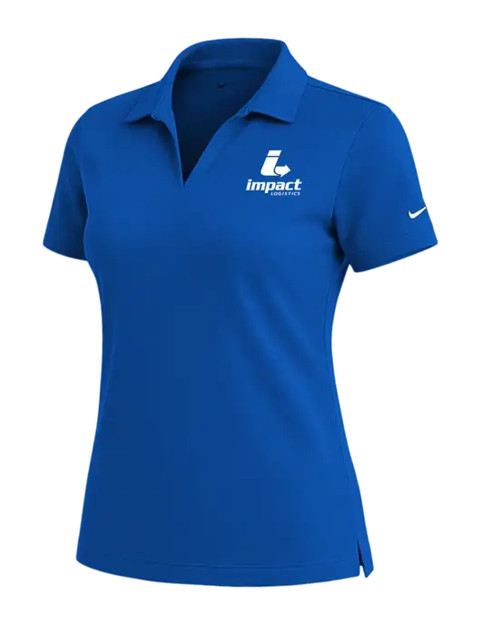 NIKE Royal Womens Dri-Fit Micro Pique Polo w/Impact Logistics Logo