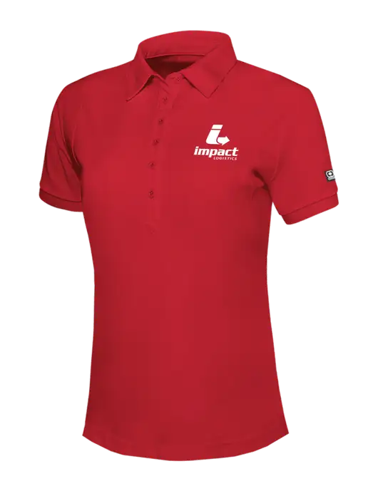 OGIO Womens Red Jewel Polo w/Impact Logistics Logo