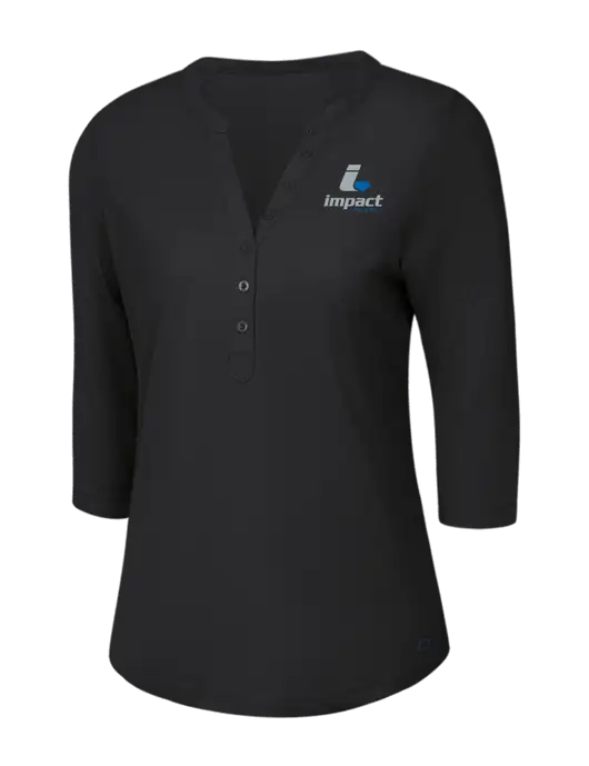 OGIO Blacktop Jewel Henley w/Impact Logistics Logo