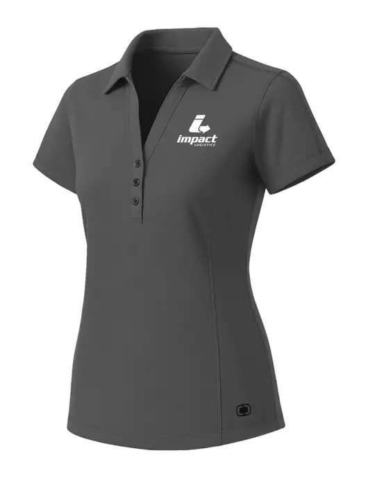 OGIO Womens Medium Grey ONYX Polo w/Impact Logistics Logo