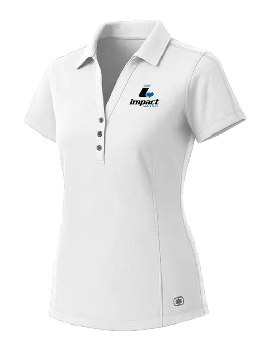 OGIO Womens White ONYX Polo w/Impact Logistics Logo