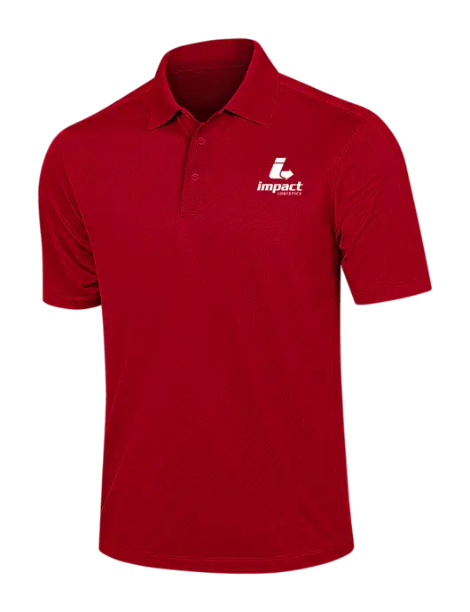 Red Diamond Textured Jacquard Polo w/Impact Logistics Logo