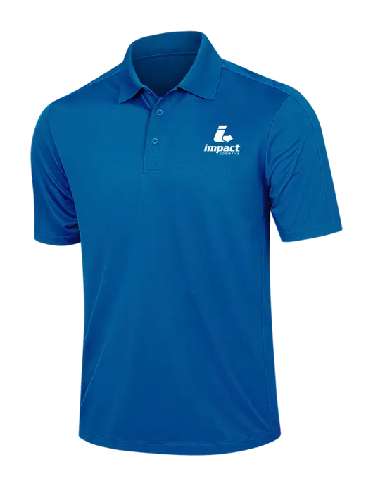 Dark Royal Blue Diamond Textured Jacquard Polo w/Impact Logistics Logo